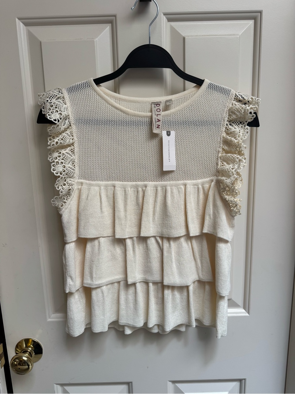 Dolan Ruffle Sweater Tank Lace - Picture 4 of 12